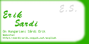 erik sardi business card