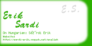 erik sardi business card